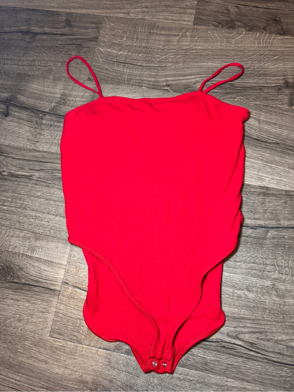 Red One-Piece Bodysuit